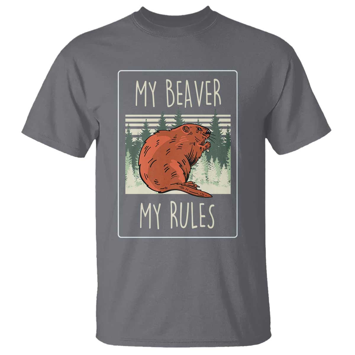 my-beaver-my-rules-t-shirt-funny-beaver-outdoor-nature-lover