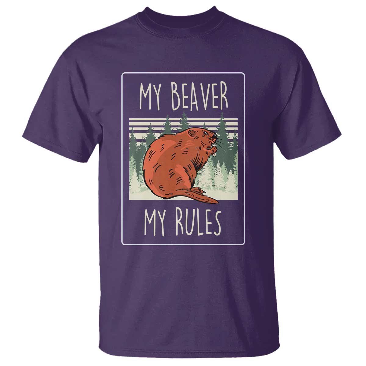 my-beaver-my-rules-t-shirt-funny-beaver-outdoor-nature-lover