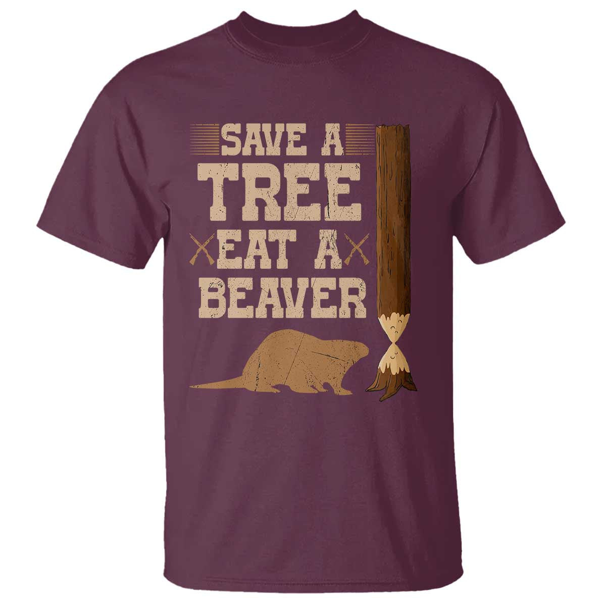 funny-save-a-tree-eat-a-beaver-t-shirt-hunting-beavers-hunter