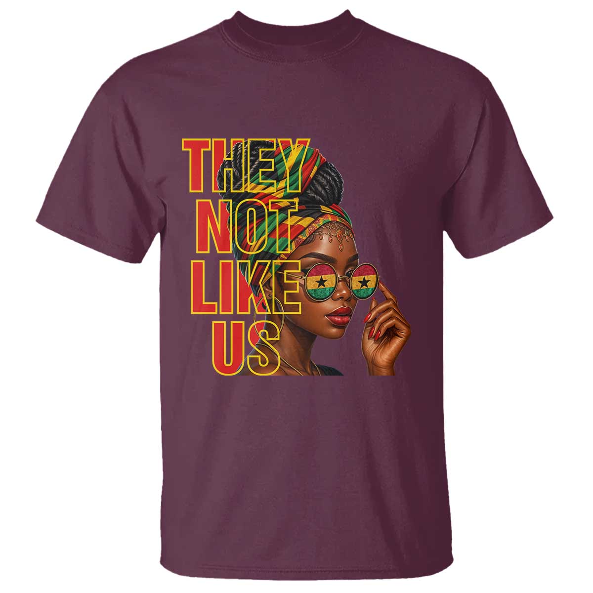 they-not-like-us-afro-queen-t-shirt-melanin-magic-woman-witth-headwrap-and-sunglasses