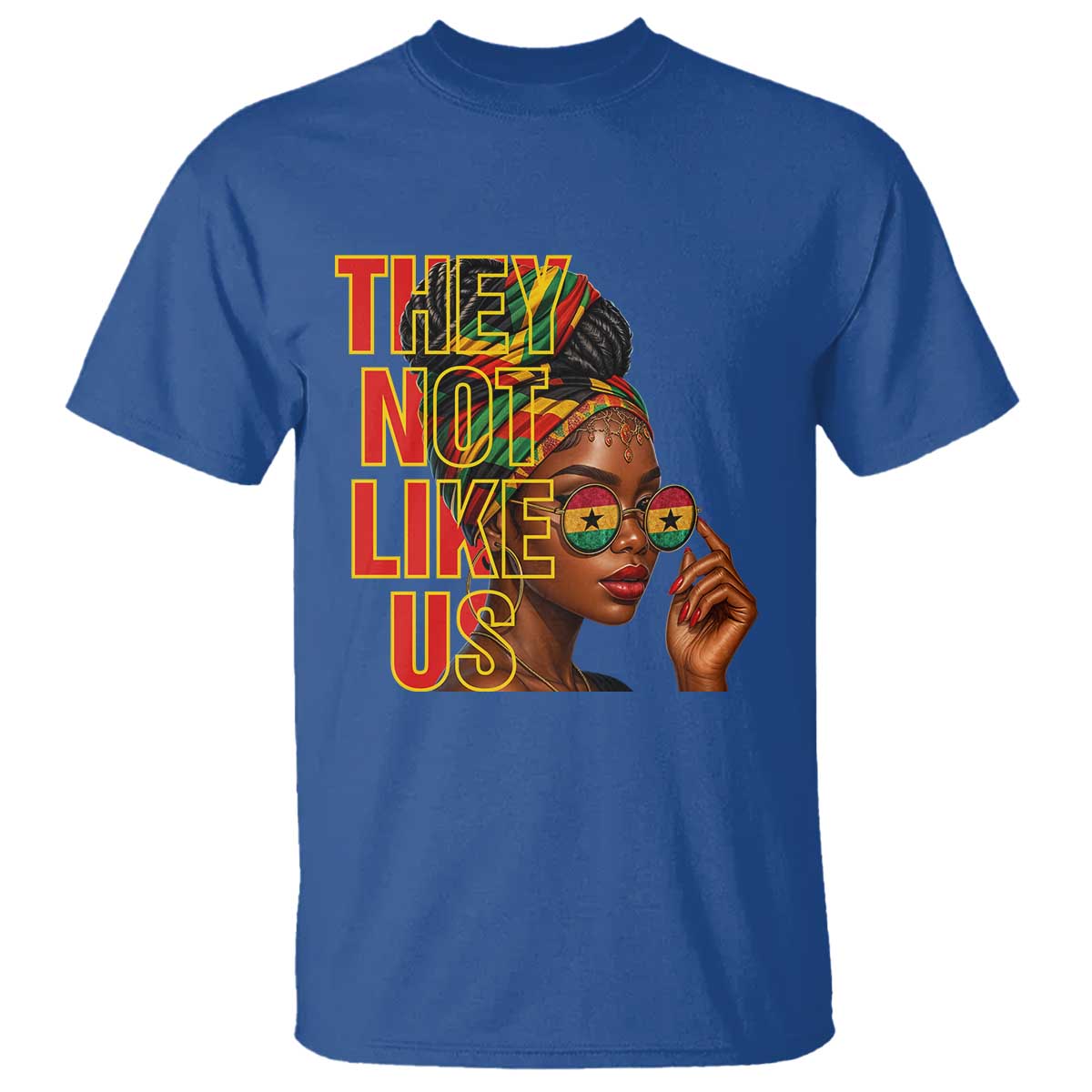 they-not-like-us-afro-queen-t-shirt-melanin-magic-woman-witth-headwrap-and-sunglasses