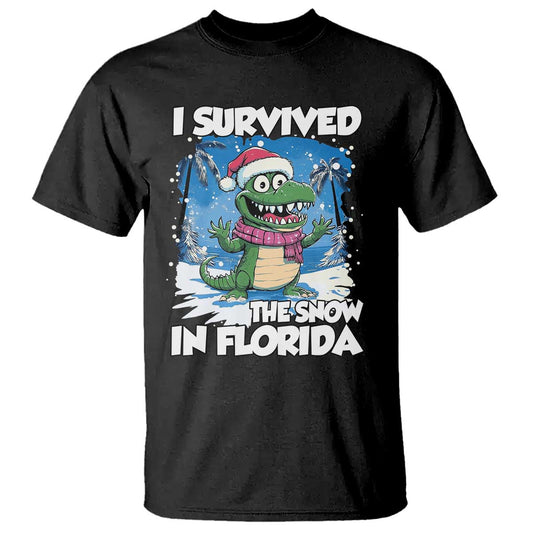 i-survived-the-snow-in-florida-t-shirt-funny-crocodile
