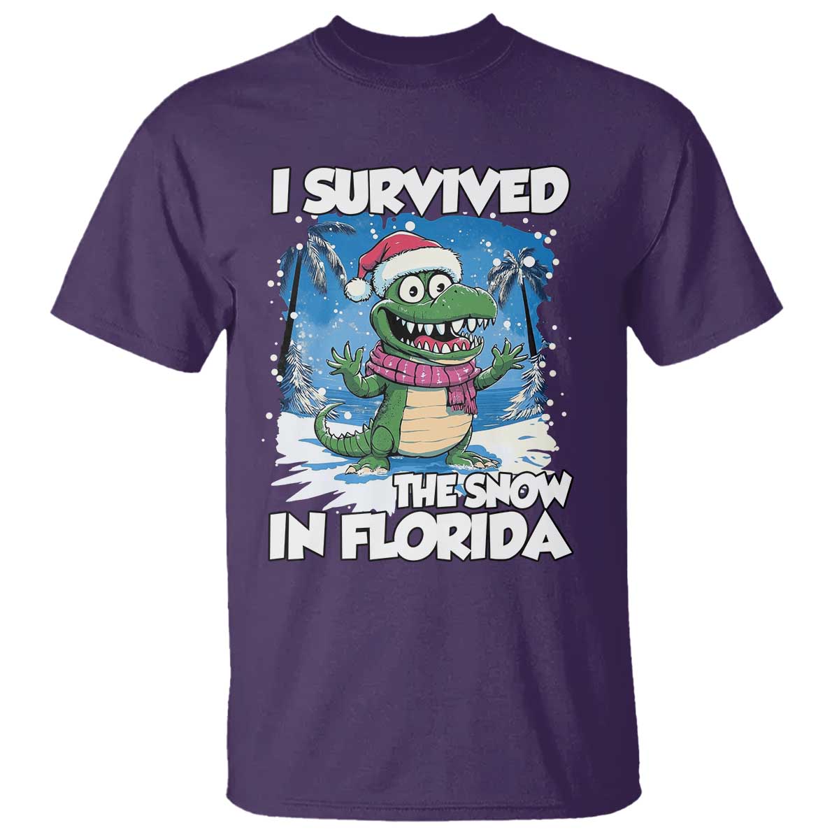 i-survived-the-snow-in-florida-t-shirt-funny-crocodile