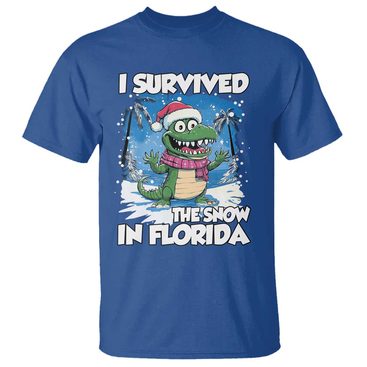i-survived-the-snow-in-florida-t-shirt-funny-crocodile