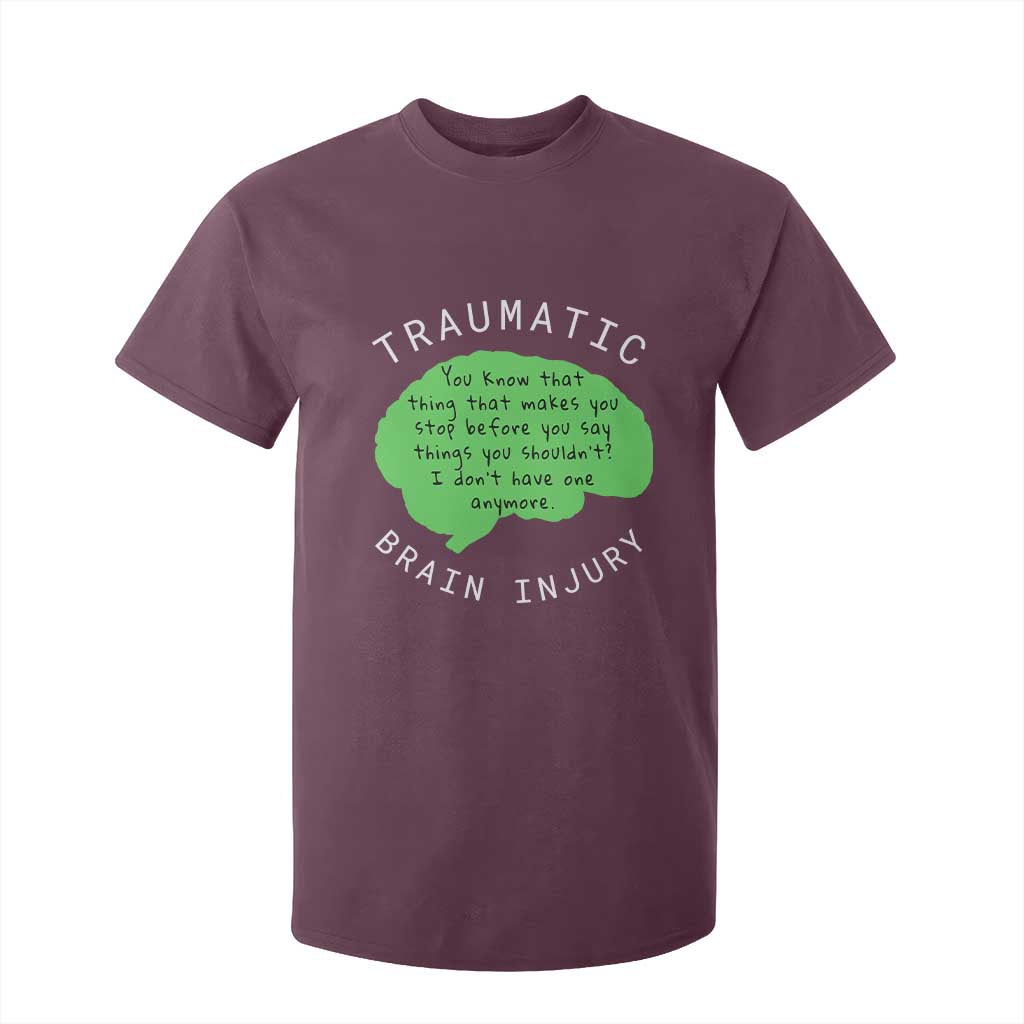 Traumatic Brain Injury Support T Shirt For Kid TBI Warrior Fighter Squad