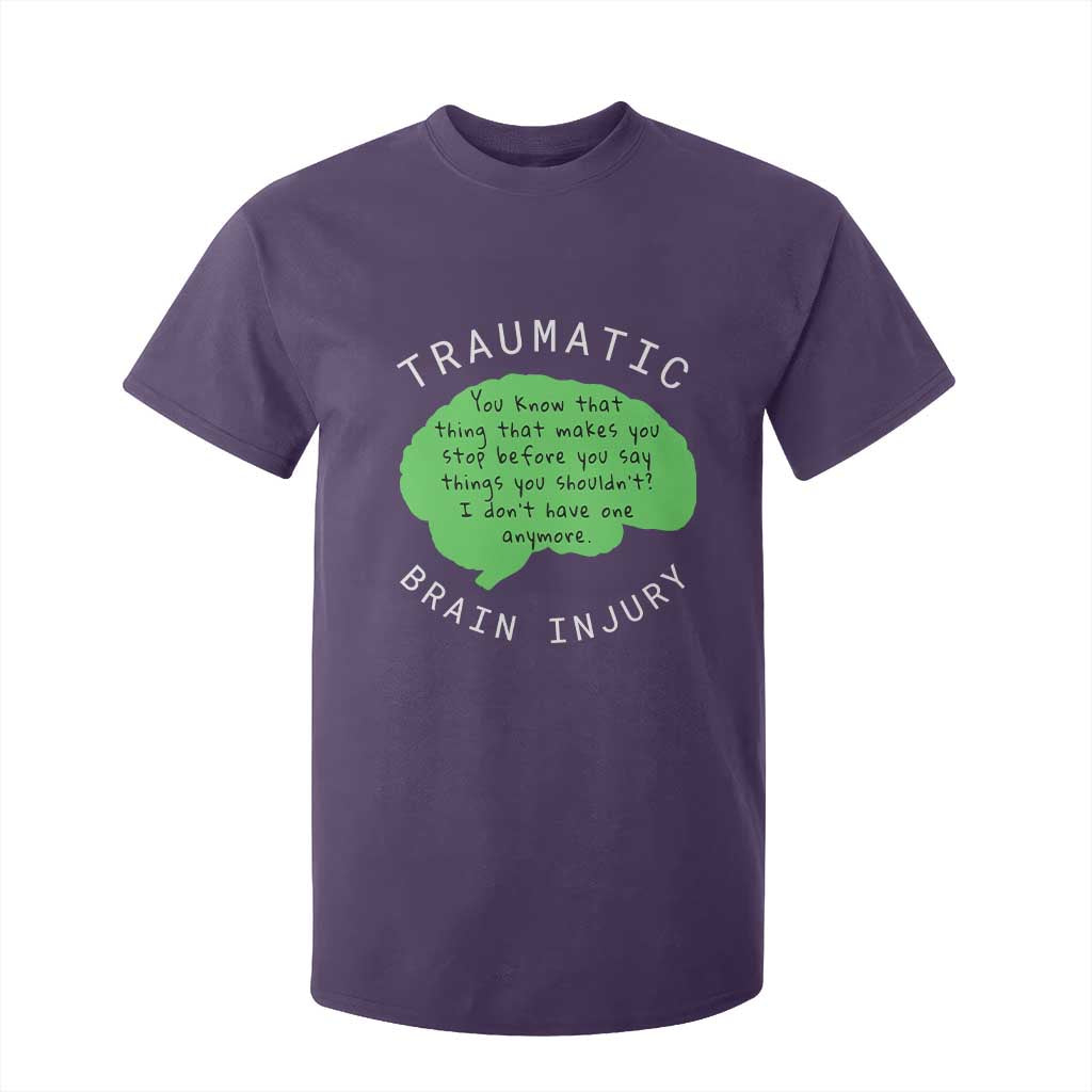 Traumatic Brain Injury Support T Shirt For Kid TBI Warrior Fighter Squad