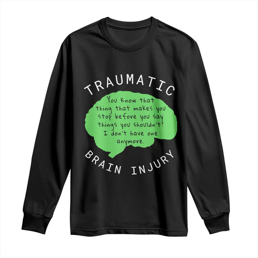 Traumatic Brain Injury Support Long Sleeve Shirt TBI Warrior Fighter Squad