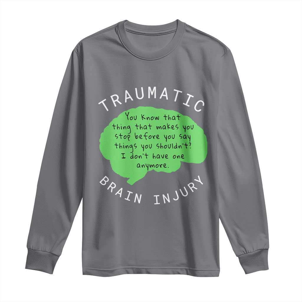 Traumatic Brain Injury Support Long Sleeve Shirt TBI Warrior Fighter Squad