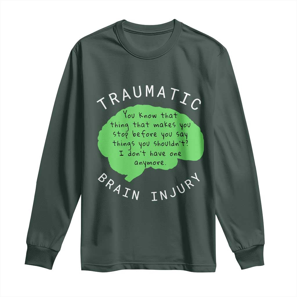 Traumatic Brain Injury Support Long Sleeve Shirt TBI Warrior Fighter Squad