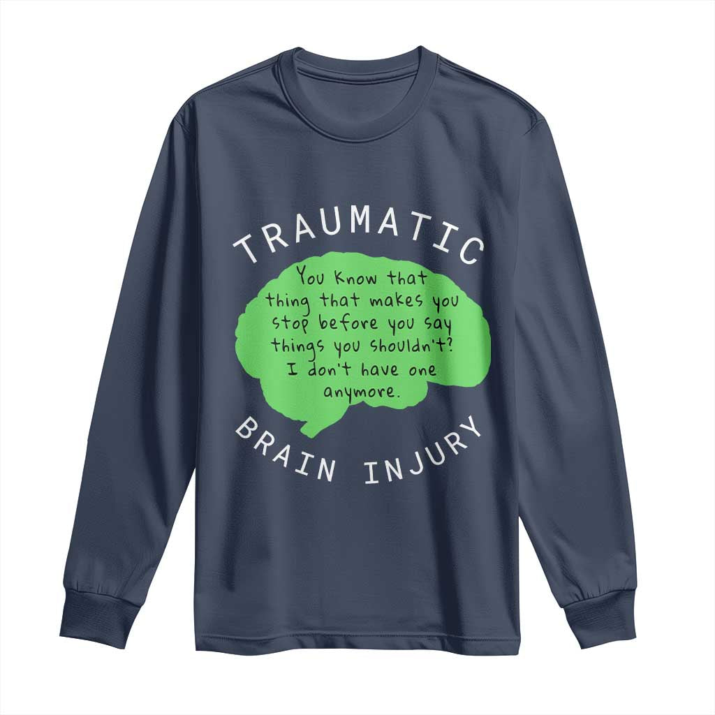 Traumatic Brain Injury Support Long Sleeve Shirt TBI Warrior Fighter Squad