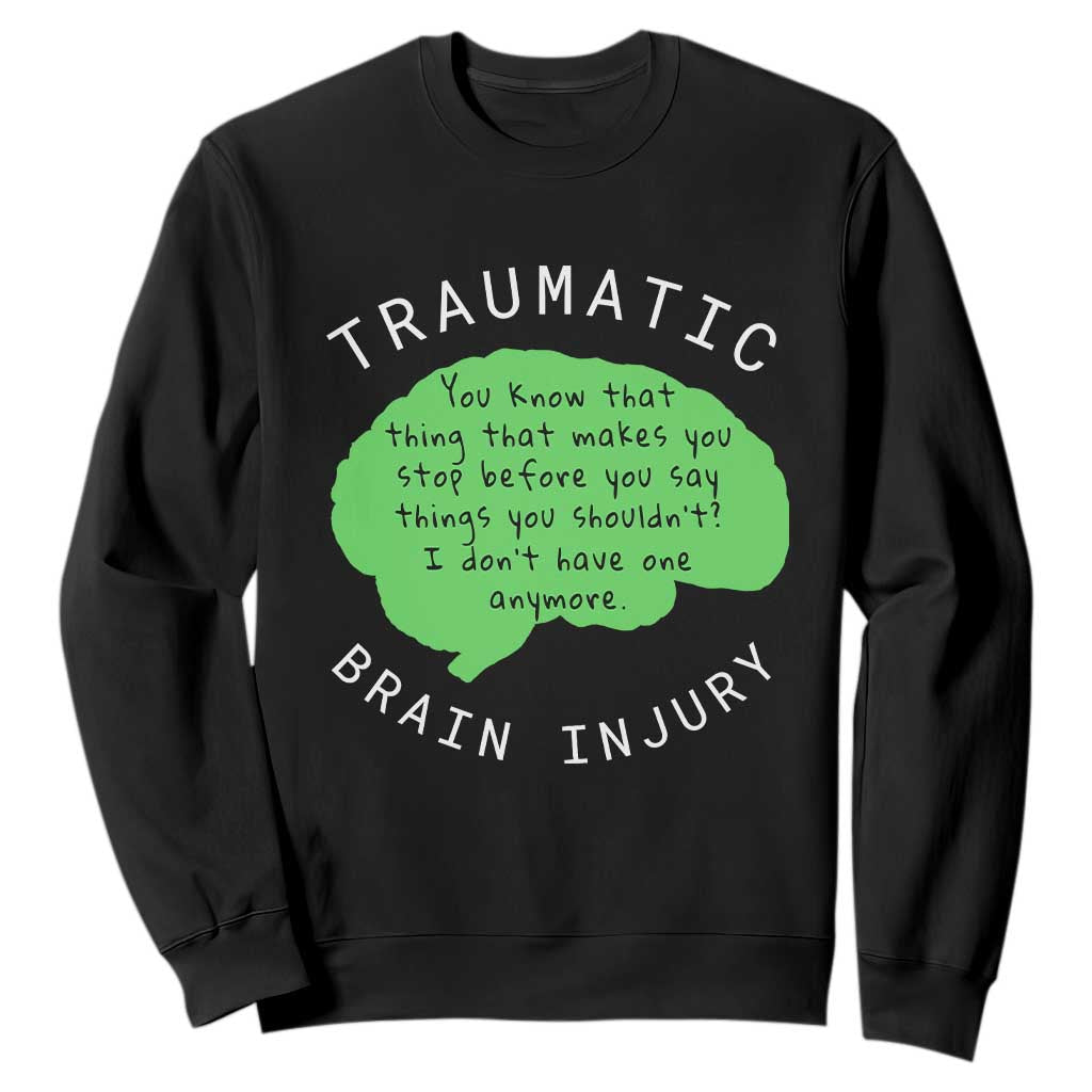 Traumatic Brain Injury Support Sweatshirt TBI Warrior Fighter Squad