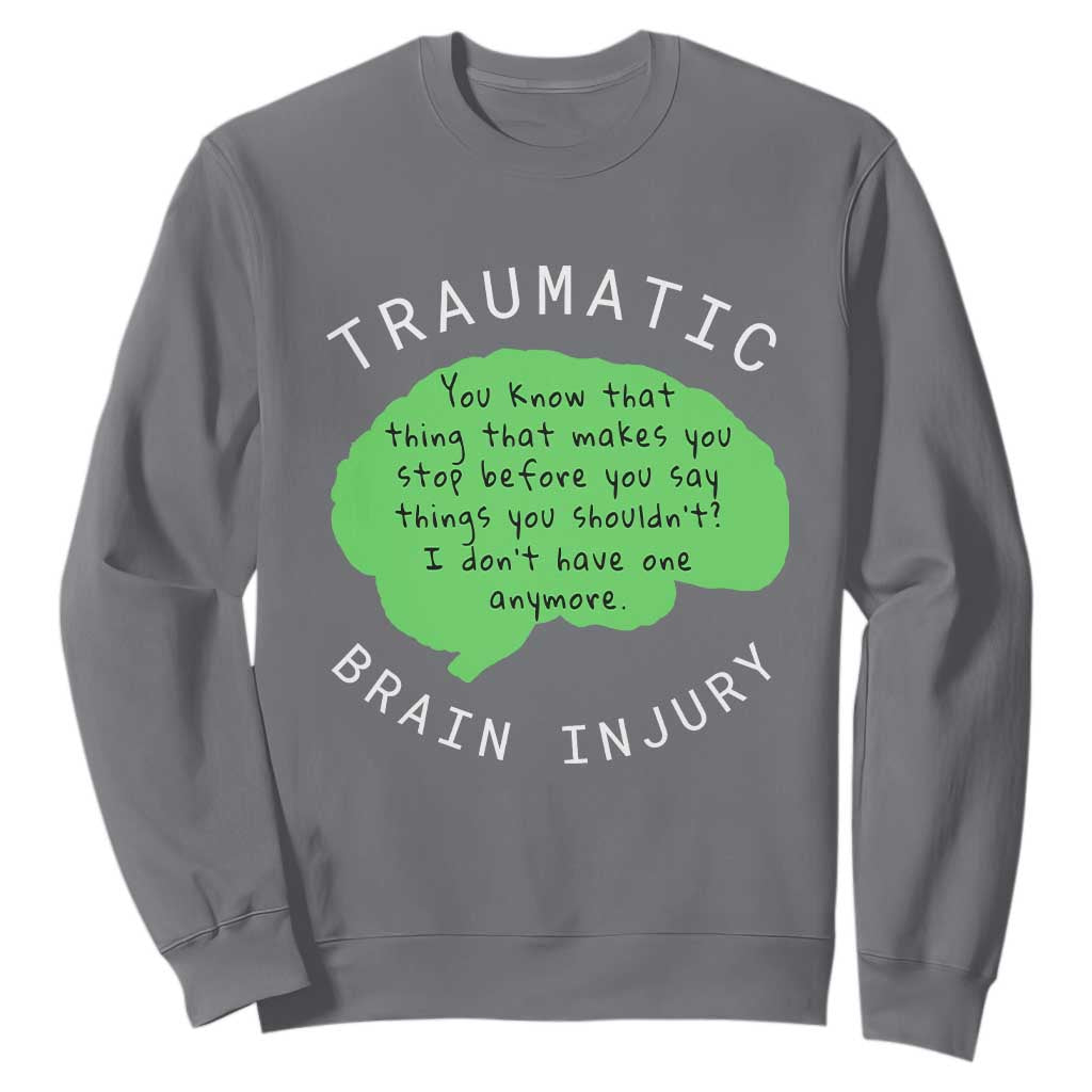 Traumatic Brain Injury Support Sweatshirt TBI Warrior Fighter Squad