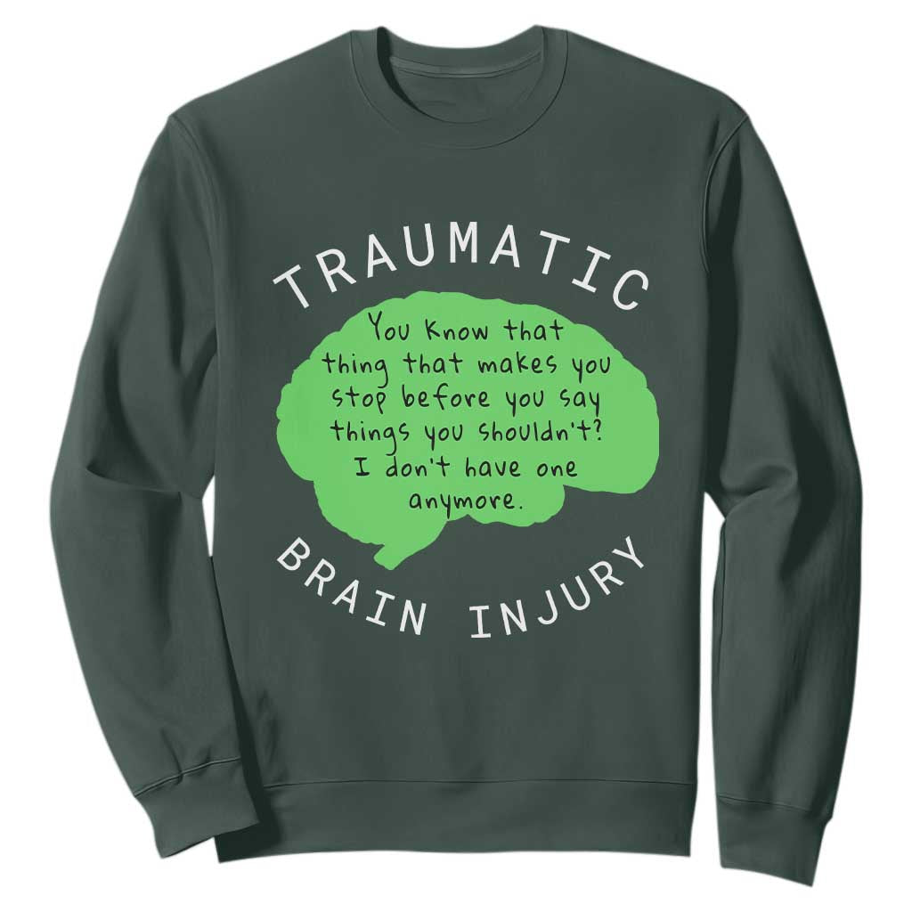 Traumatic Brain Injury Support Sweatshirt TBI Warrior Fighter Squad