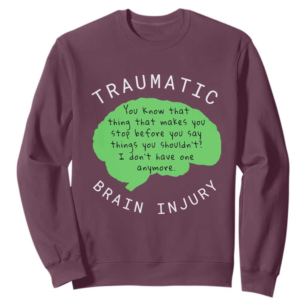 Traumatic Brain Injury Support Sweatshirt TBI Warrior Fighter Squad
