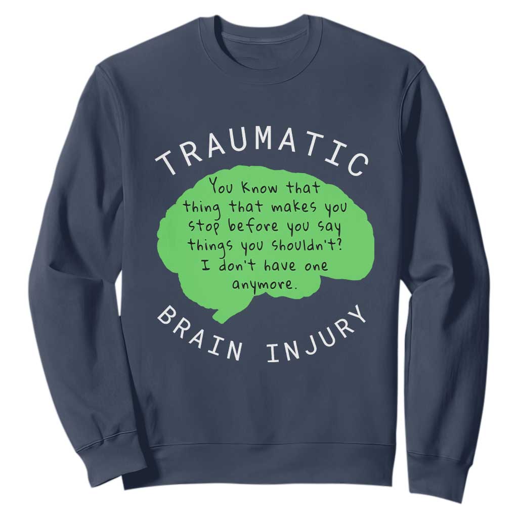 Traumatic Brain Injury Support Sweatshirt TBI Warrior Fighter Squad