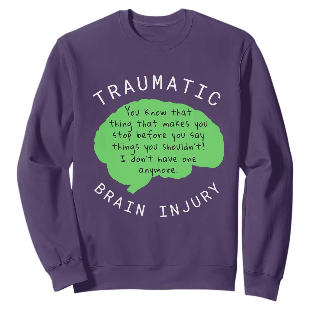 Traumatic Brain Injury Support Sweatshirt TBI Warrior Fighter Squad