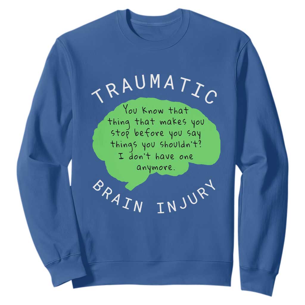 Traumatic Brain Injury Support Sweatshirt TBI Warrior Fighter Squad