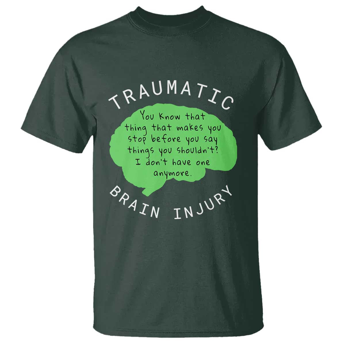 Traumatic Brain Injury Support T Shirt TBI Warrior Fighter Squad