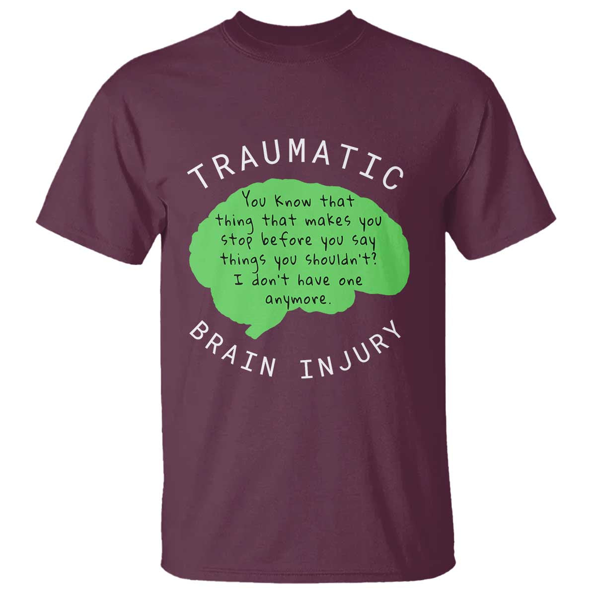 Traumatic Brain Injury Support T Shirt TBI Warrior Fighter Squad