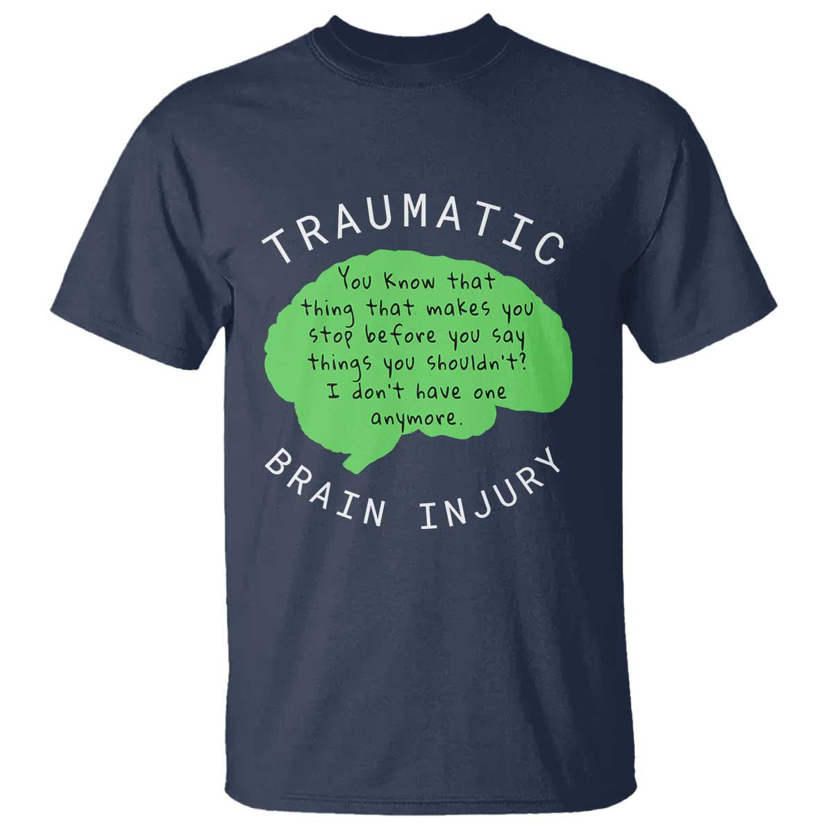 Traumatic Brain Injury Support T Shirt TBI Warrior Fighter Squad