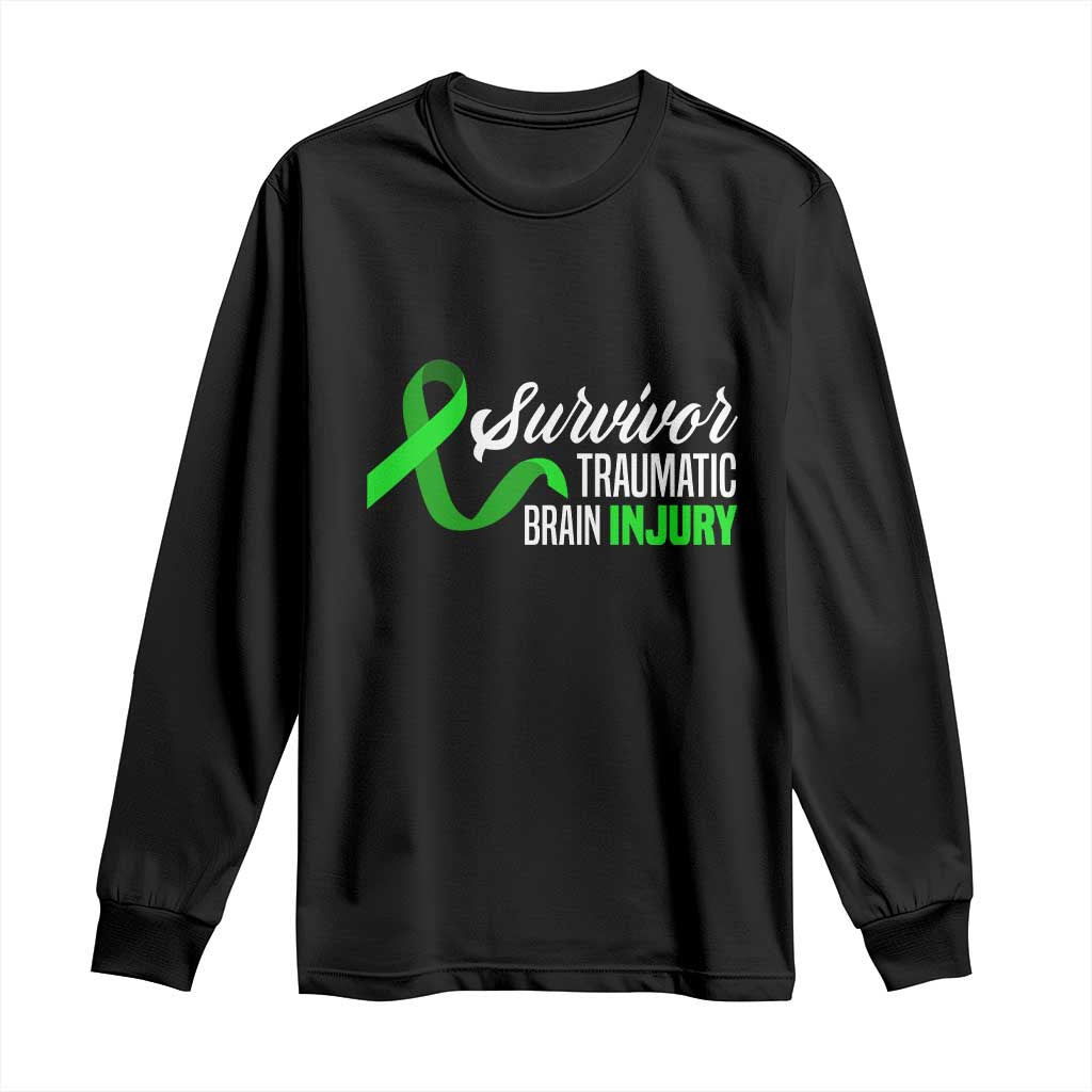 Traumatic Brain Injury Support Long Sleeve Shirt TBI Survivor