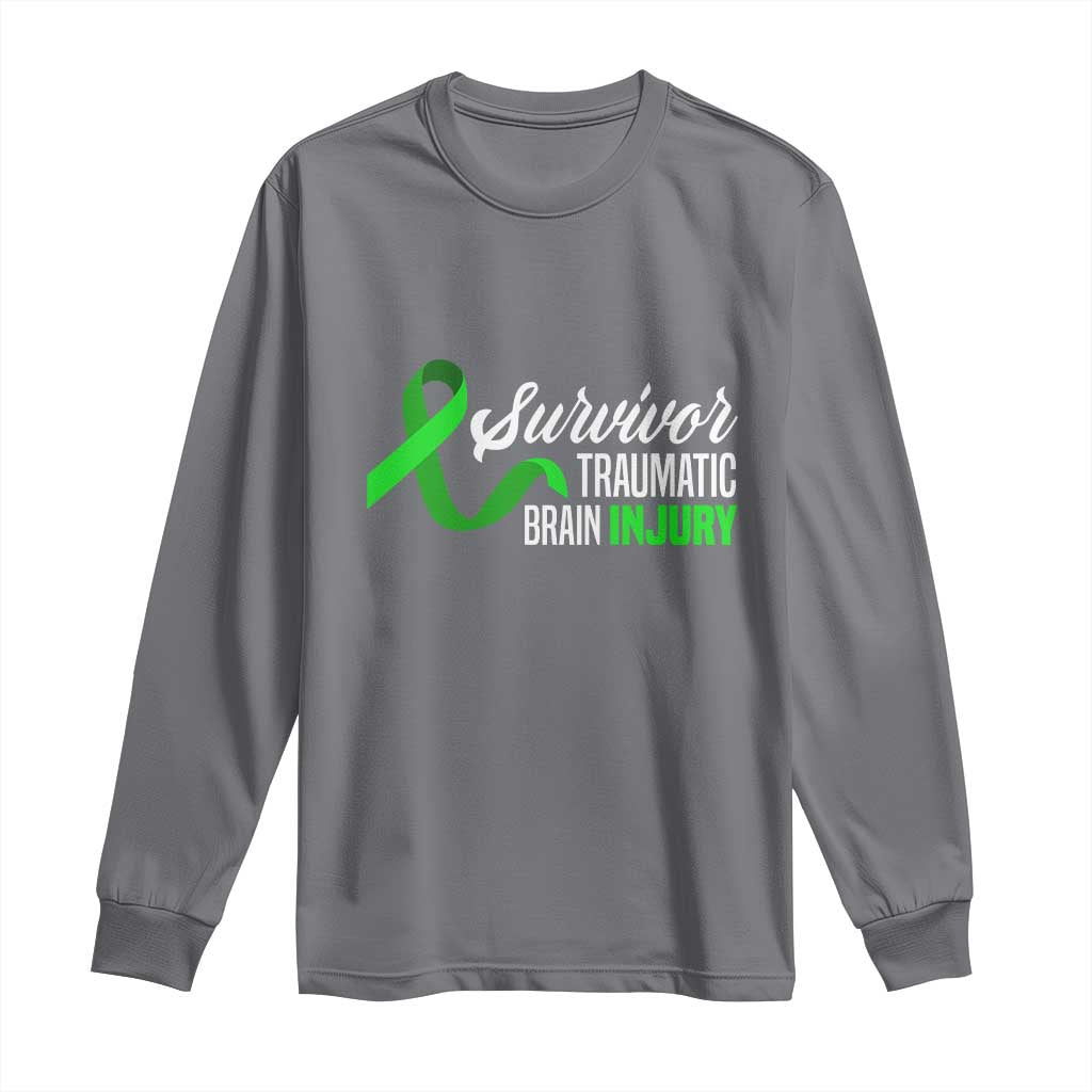 Traumatic Brain Injury Support Long Sleeve Shirt TBI Survivor