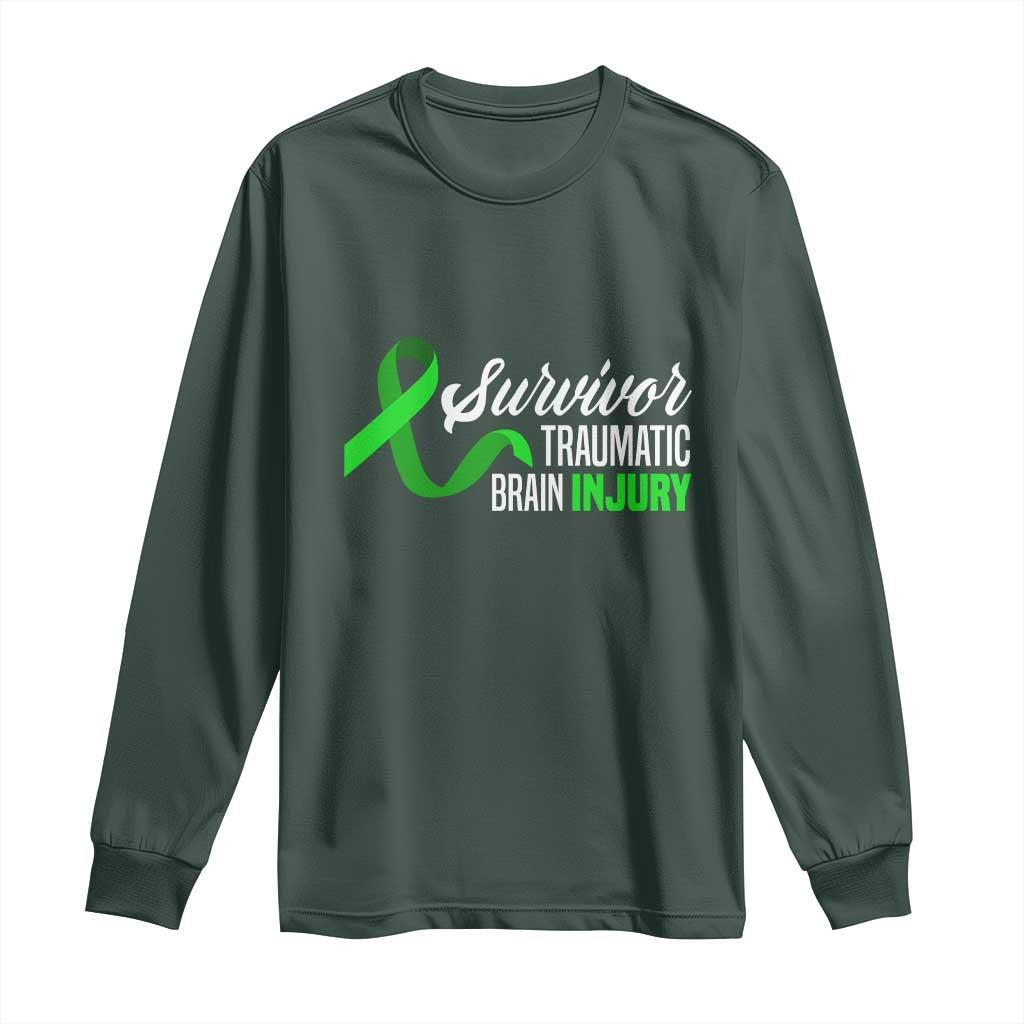 Traumatic Brain Injury Support Long Sleeve Shirt TBI Survivor