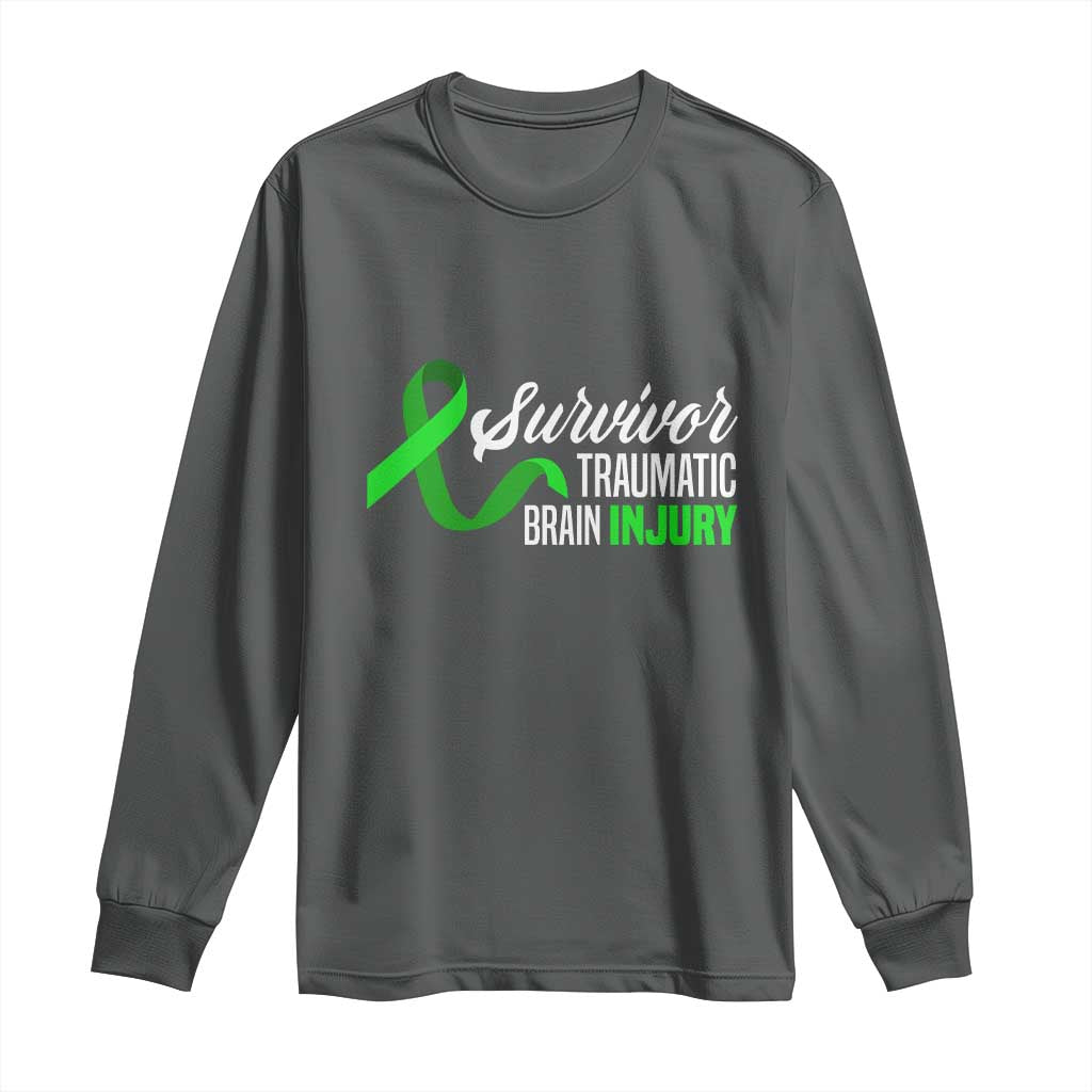 Traumatic Brain Injury Support Long Sleeve Shirt TBI Survivor