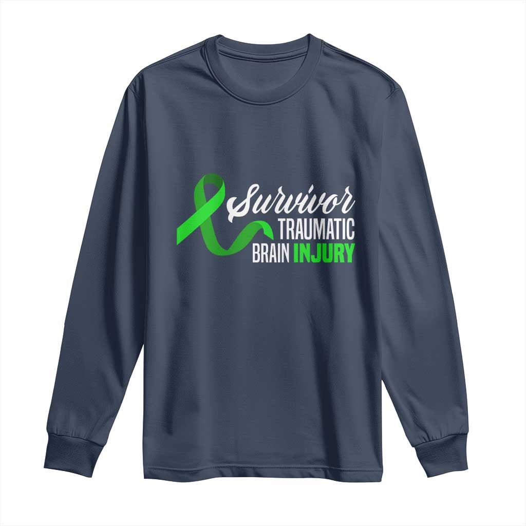 Traumatic Brain Injury Support Long Sleeve Shirt TBI Survivor