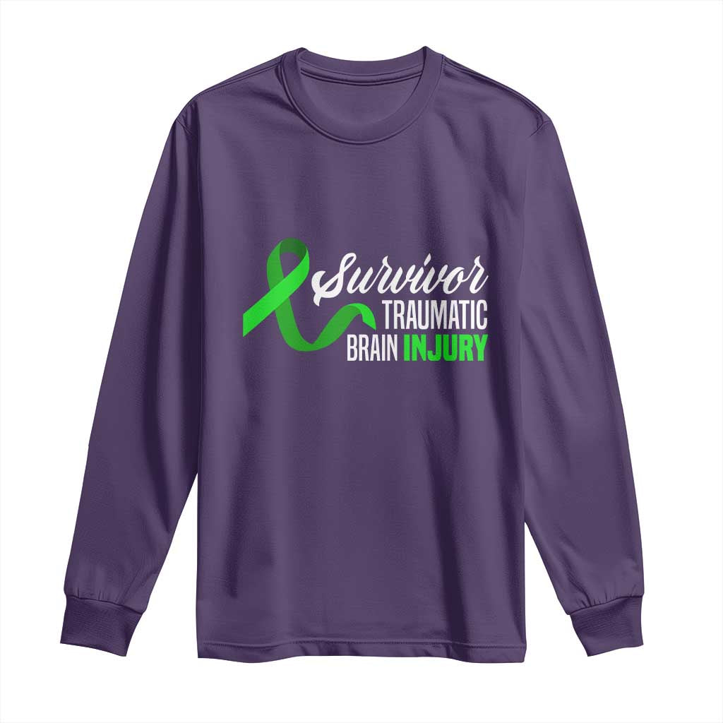 Traumatic Brain Injury Support Long Sleeve Shirt TBI Survivor