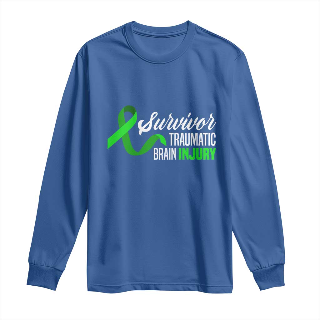 Traumatic Brain Injury Support Long Sleeve Shirt TBI Survivor