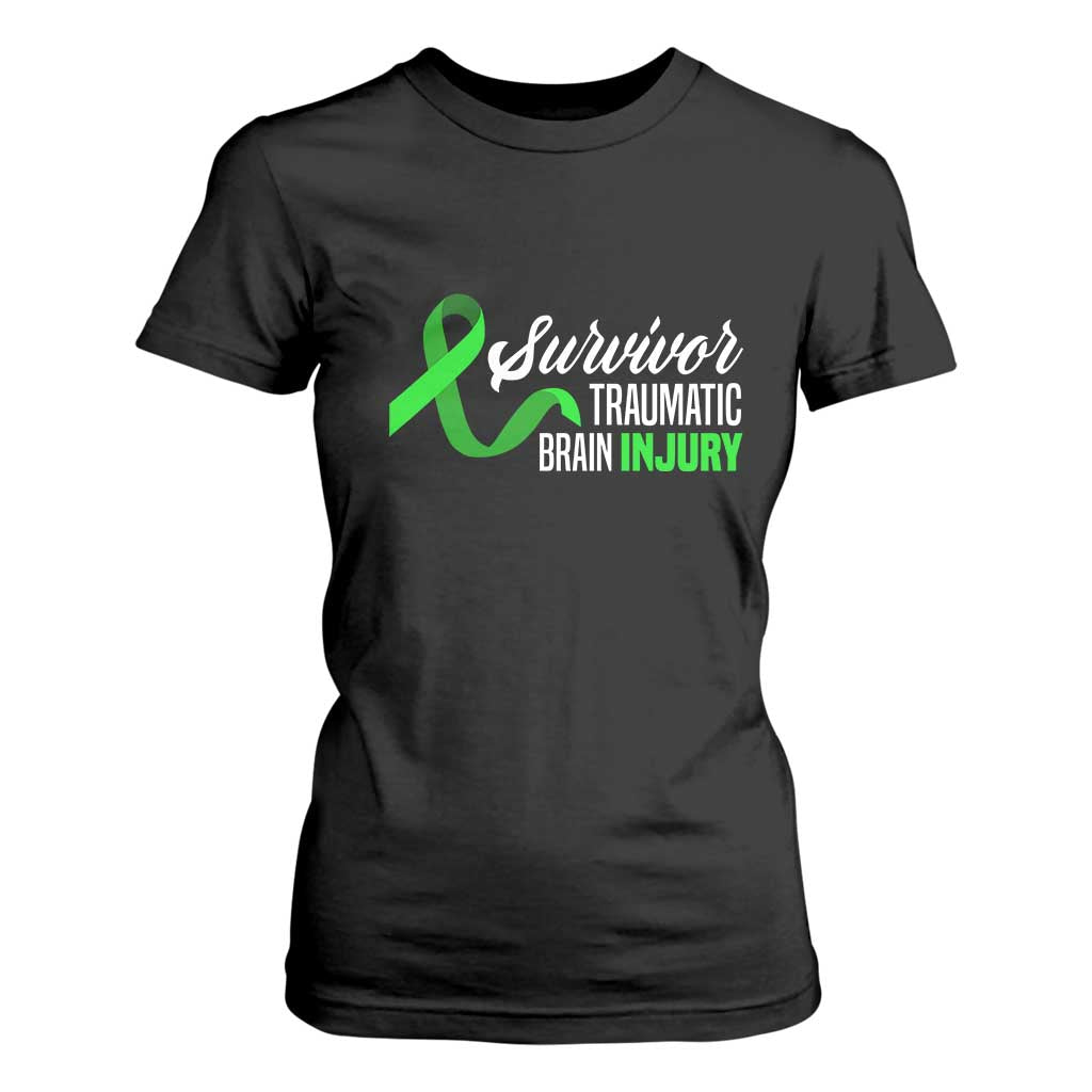 Traumatic Brain Injury Support T Shirt For Women TBI Survivor
