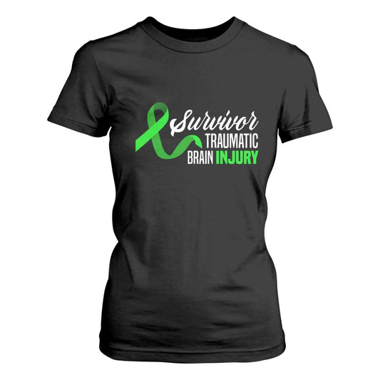 Traumatic Brain Injury Support T Shirt For Women TBI Survivor
