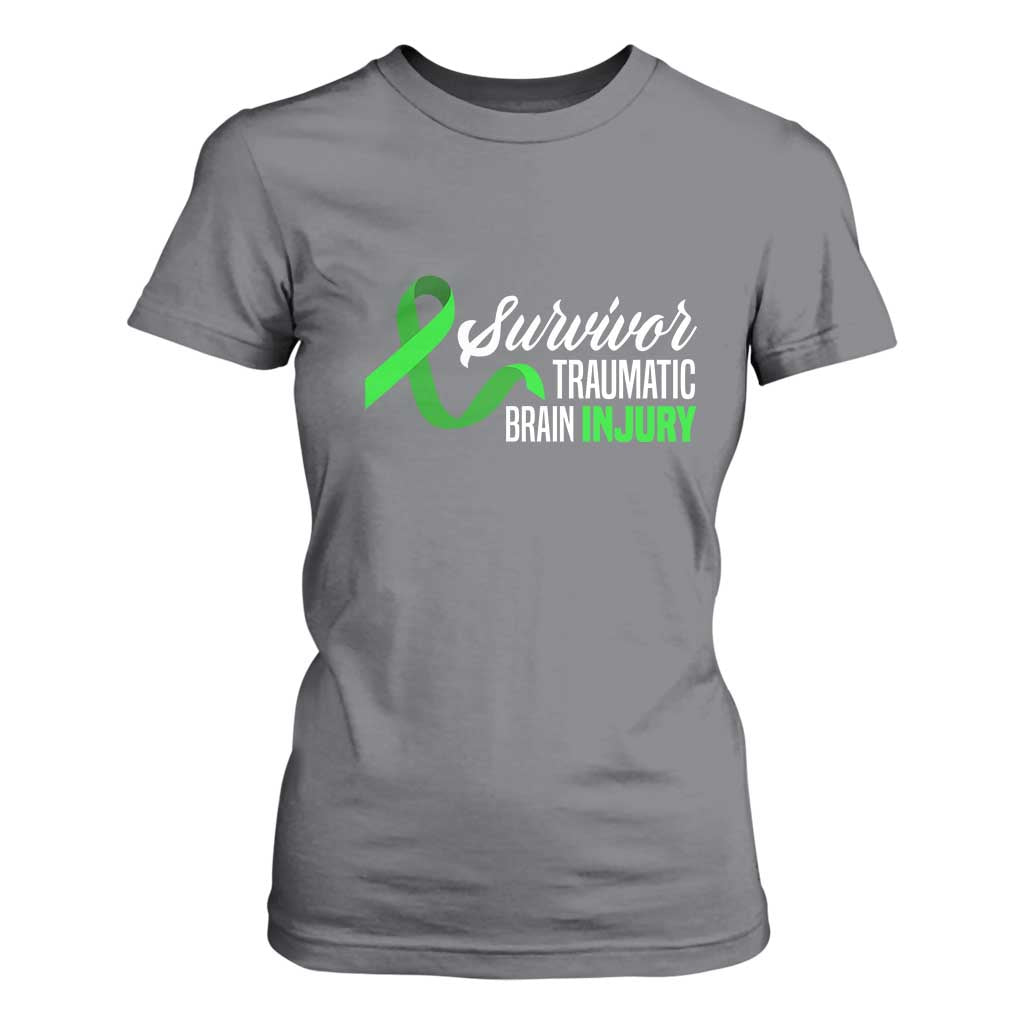 Traumatic Brain Injury Support T Shirt For Women TBI Survivor
