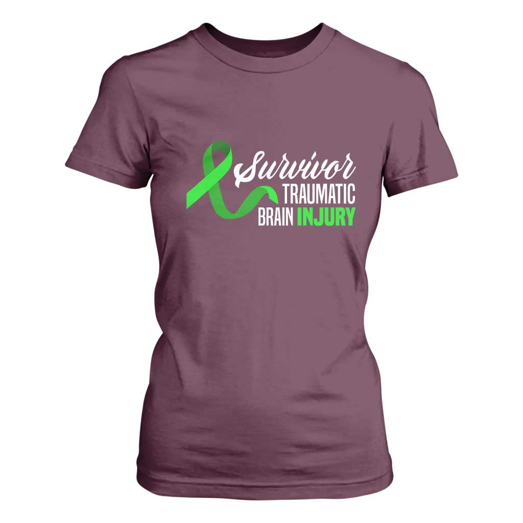 Traumatic Brain Injury Support T Shirt For Women TBI Survivor