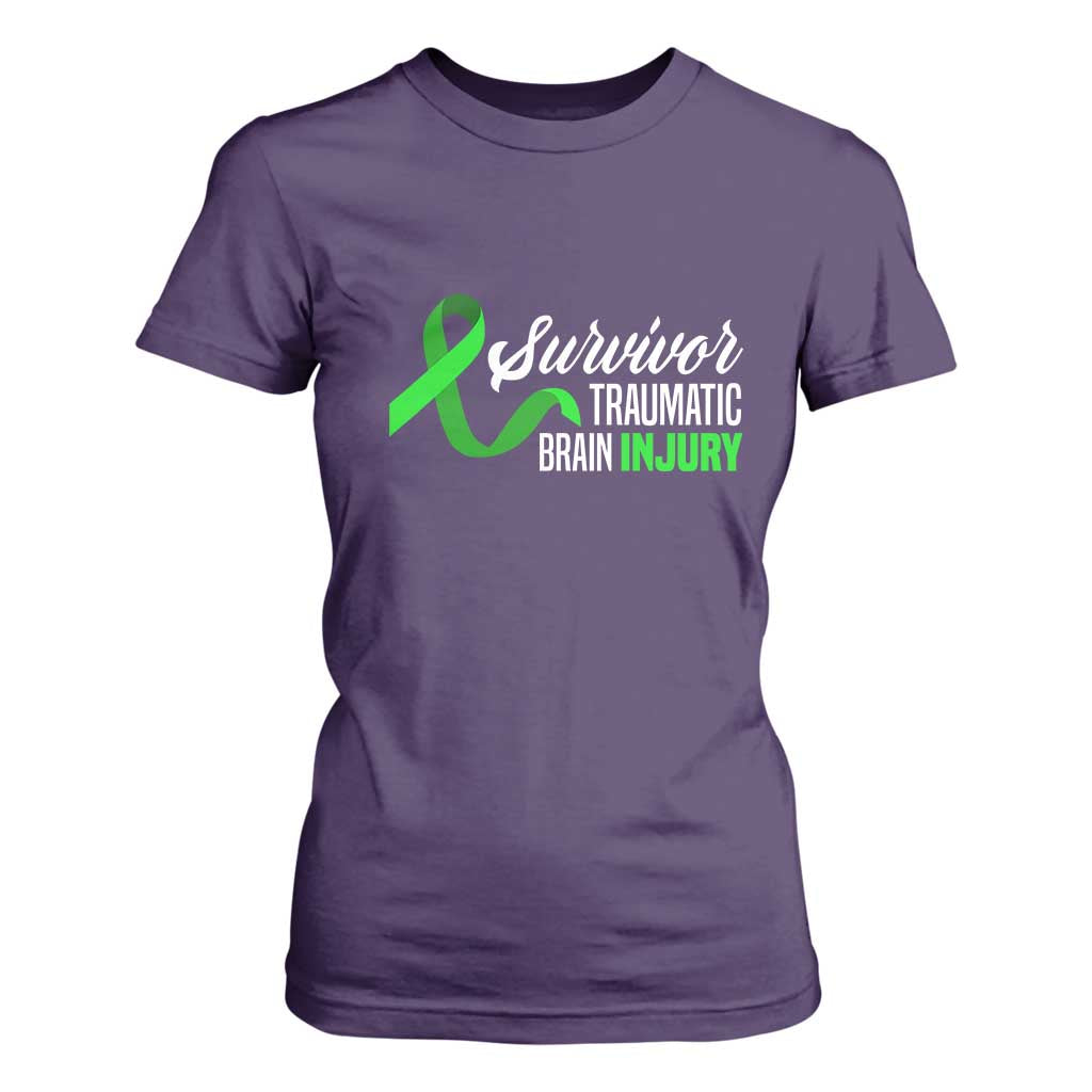 Traumatic Brain Injury Support T Shirt For Women TBI Survivor