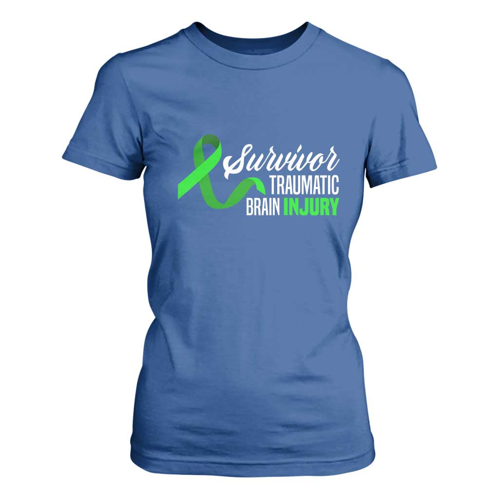 Traumatic Brain Injury Support T Shirt For Women TBI Survivor