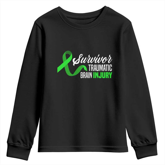 Traumatic Brain Injury Support Youth Sweatshirt TBI Survivor
