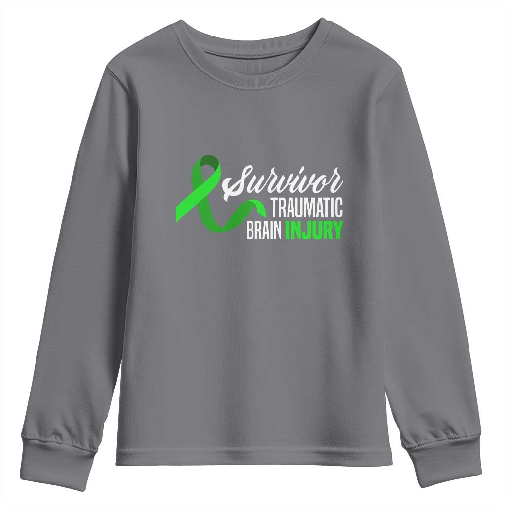 Traumatic Brain Injury Support Youth Sweatshirt TBI Survivor