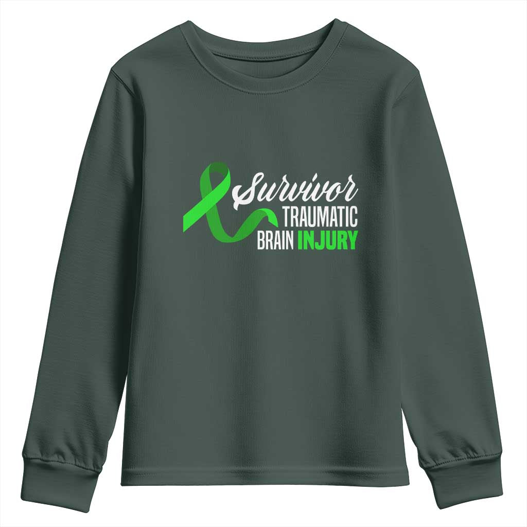 Traumatic Brain Injury Support Youth Sweatshirt TBI Survivor