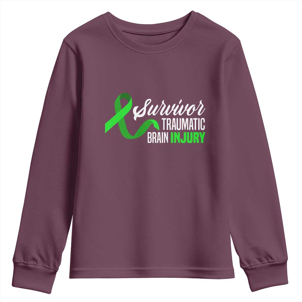 Traumatic Brain Injury Support Youth Sweatshirt TBI Survivor