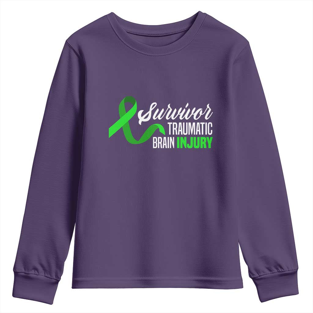 Traumatic Brain Injury Support Youth Sweatshirt TBI Survivor