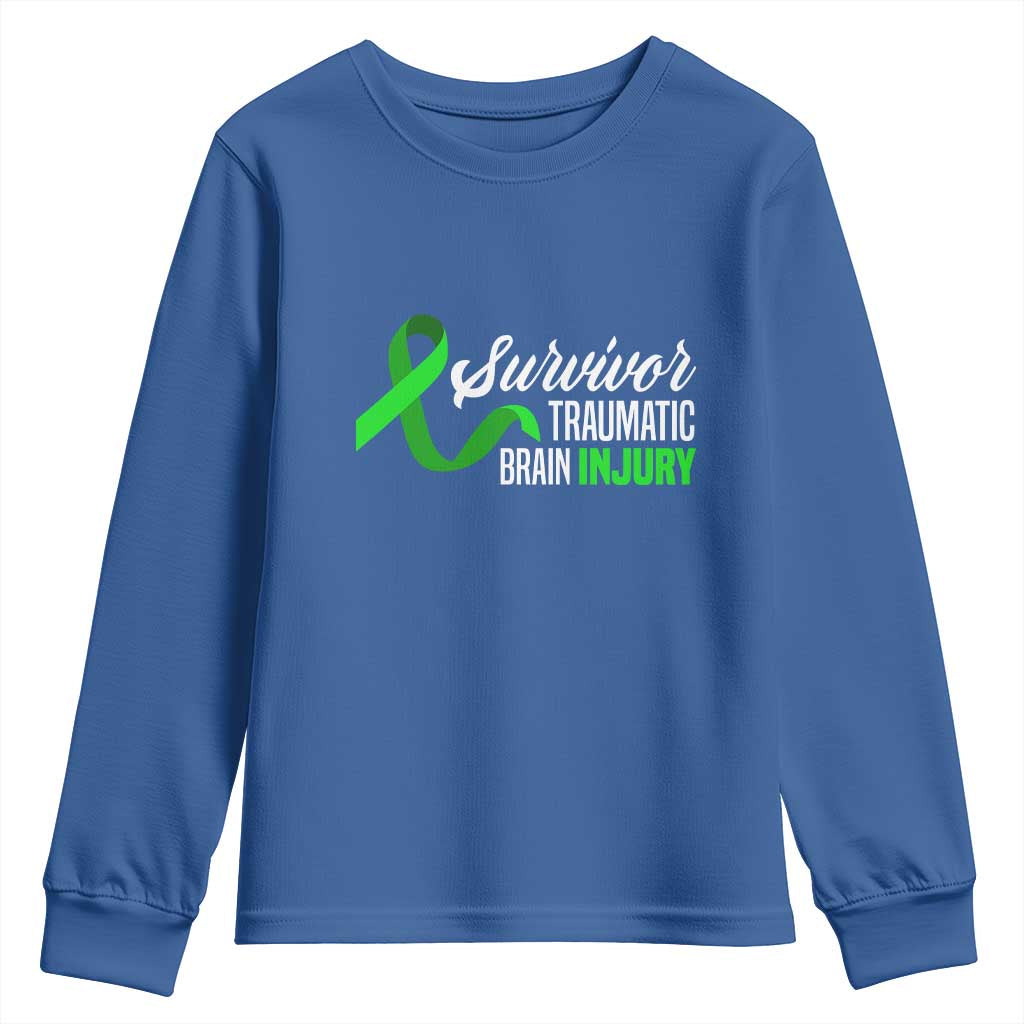 Traumatic Brain Injury Support Youth Sweatshirt TBI Survivor