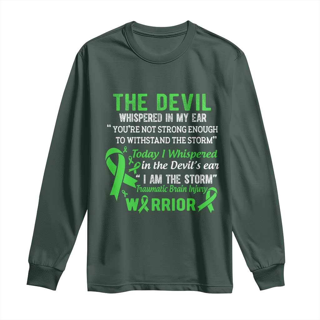 Traumatic Brain Injury Support Long Sleeve Shirt I Am The Storm TBI Warrior