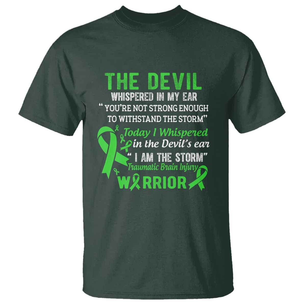 Traumatic Brain Injury Support T Shirt I Am The Storm TBI Warrior