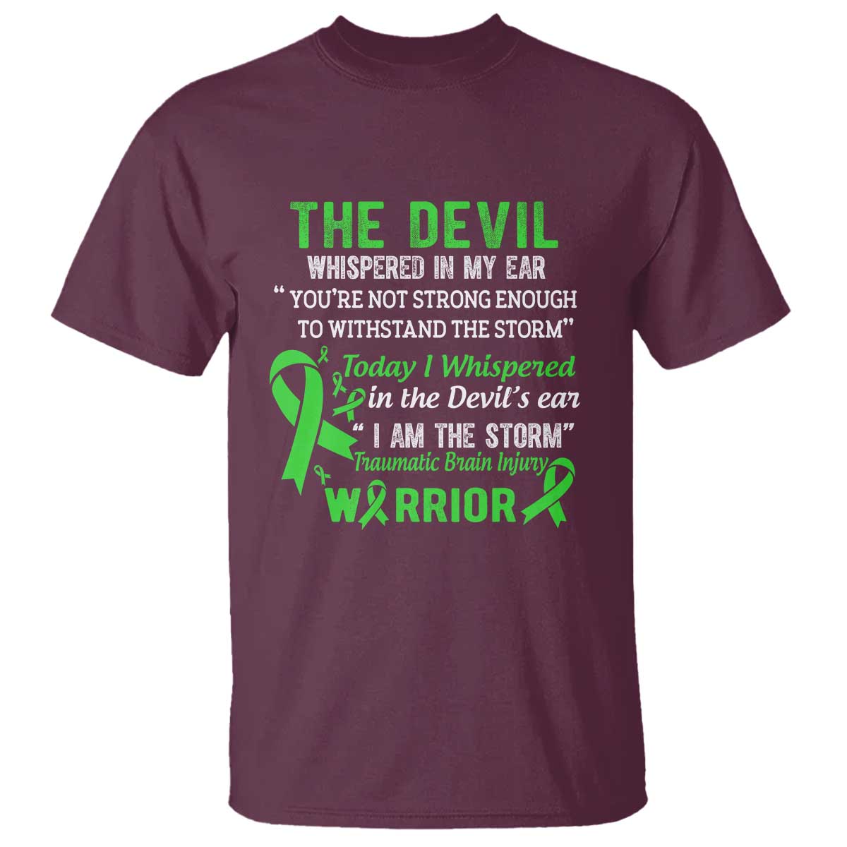 Traumatic Brain Injury Support T Shirt I Am The Storm TBI Warrior