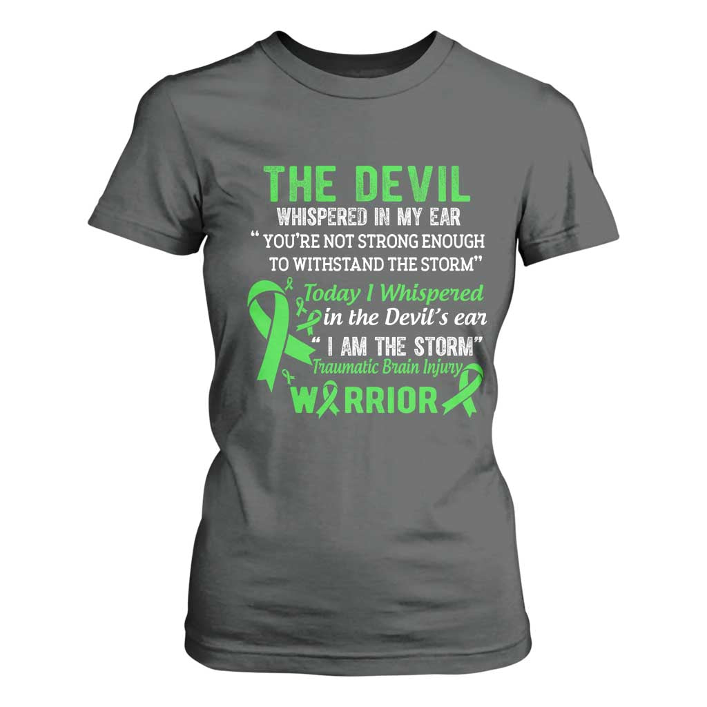 Traumatic Brain Injury Support T Shirt For Women I Am The Storm TBI Warrior