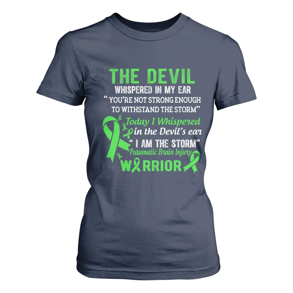 Traumatic Brain Injury Support T Shirt For Women I Am The Storm TBI Warrior