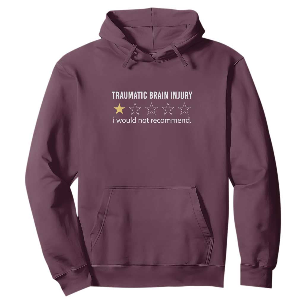 Traumatic Brain Injury Support Hoodie I Would Not Recommend TBI Warrior