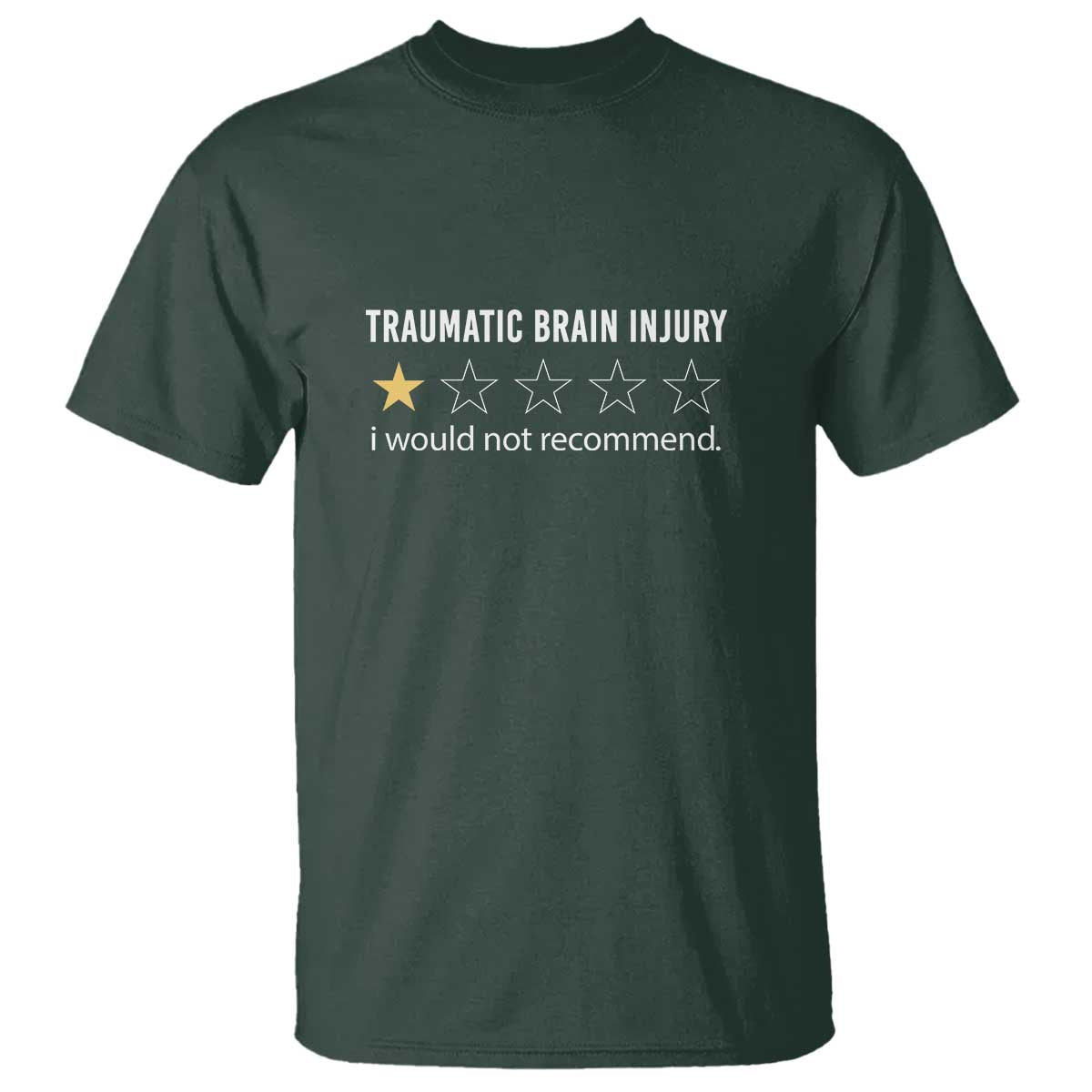 Traumatic Brain Injury Support T Shirt I Would Not Recommend TBI Warrior